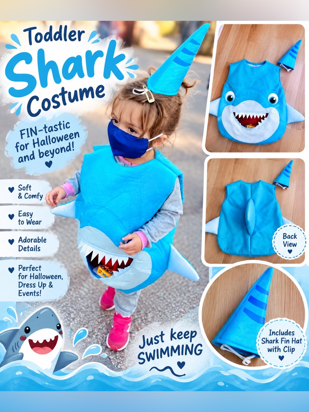 🦈 ADORABLE SHARK COSTUME 🦈